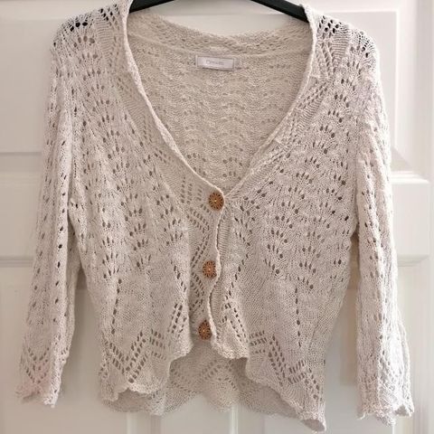 Cream Heklet Cardigan