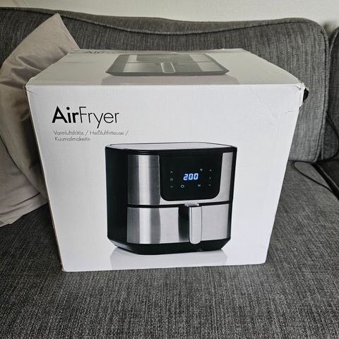 Ubrukt airfryer 5.5 liter selges