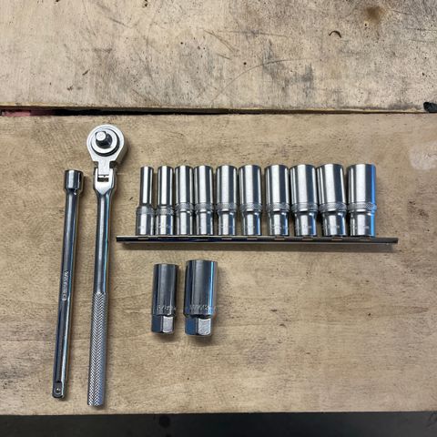 3/8" skrallesett