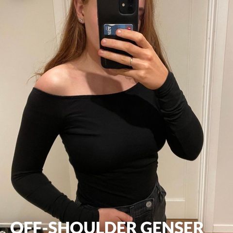 Off-shoulder genser