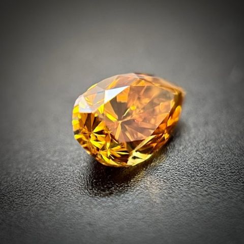 Sjelden Forseglet naturlig diamant 0.23ct fancy deep Orangy Yellow,si1