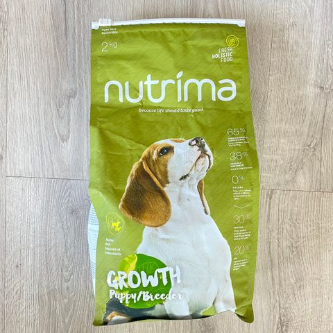 2 kg uåpnet Nutrima Puppy valpefôr