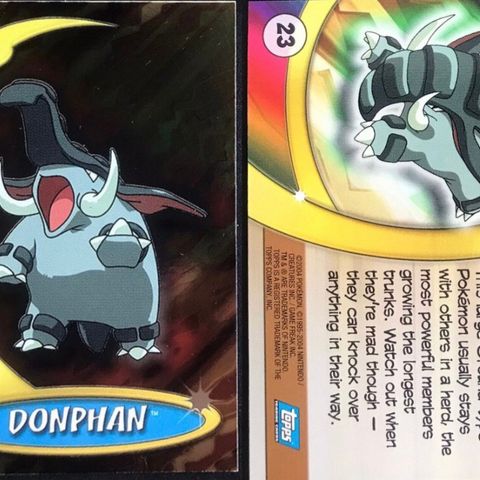 Donphan topps foil pokemon kort