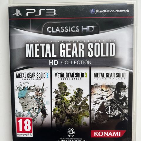 ps3 spill METAL GEAR SOLID HD COLLECTION