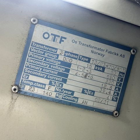 Trafo 15 kva