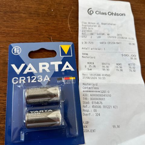 Vart CR123A