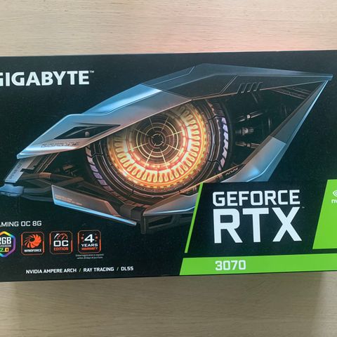 Selger et Gigabyte Geforce RTX 3070 Gaming OC 8G kort.