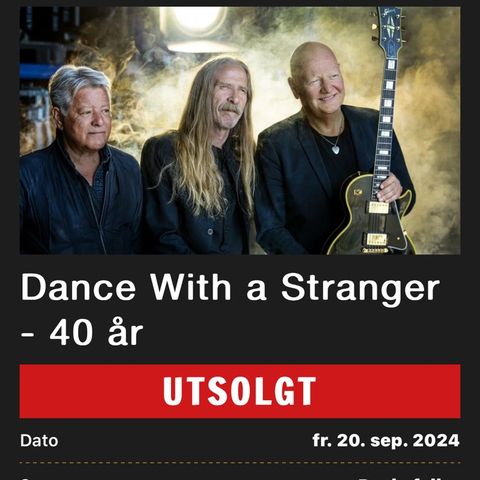 Dance With a Stanger. 40 år. Rockefeller 20. sept klokken 20.00