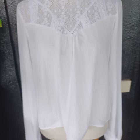 Hvit Bluse Str M/38