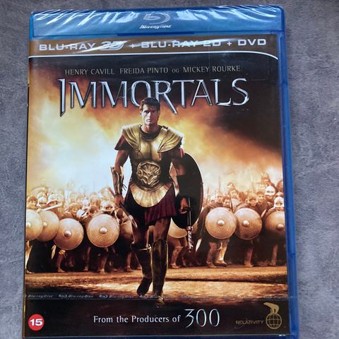 Immortals 3D. Ny i plast. Norsk tekst.