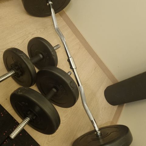 25 mm - Manualer, curlstang og vektskiver selges! 60 kg