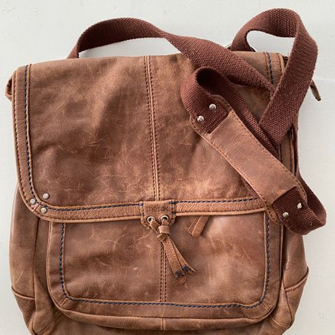 The Sak Kombi Ryggsekk Veske Messenger Bag Skinn