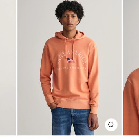 Gant hoodie sunfaded apricot orange str  S ny med lapper