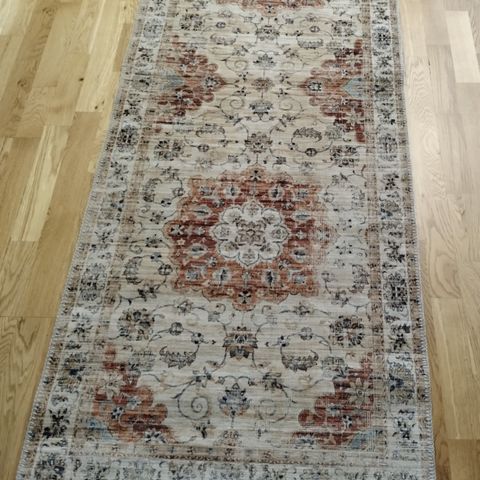 Et langt teppe fra RUSTA 80 cm x 216 cm-nylig vasket/renset