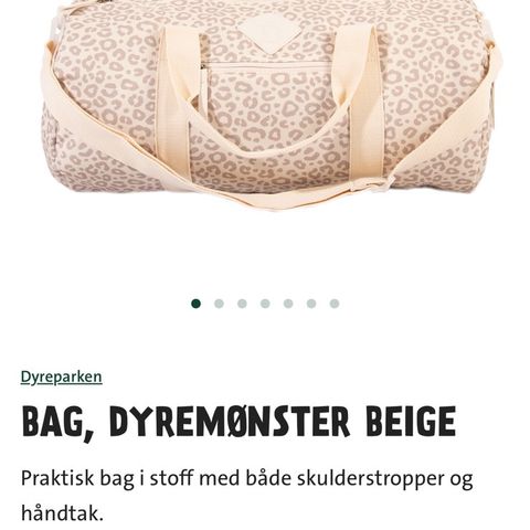 Bag dyreparken dyremønster beige - NY