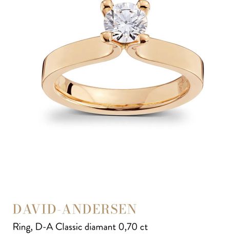 Klassisk diamantring David Andersen