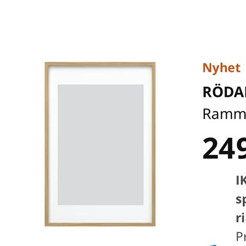 Ny ramme fra Ikea, 50*70 inni passepartout(61*91 hele)