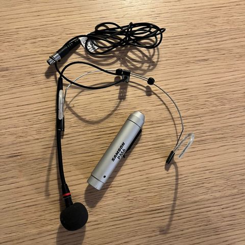 AKG C555 L kondensatormikrofon med headset med phantom xlr adapter