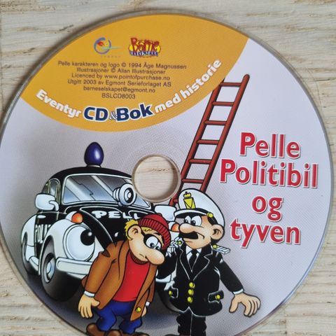 Pelle politibil og tyven. Eventyr CD og bok med historier.