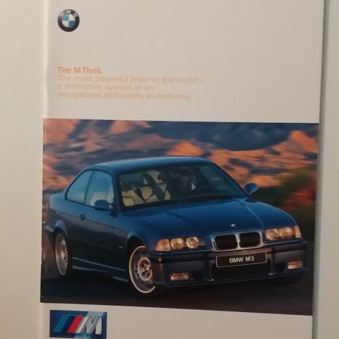 BMW 3 Serie M3 ( E36 ) -brosjyre