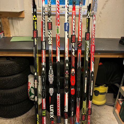 Madshus Rossignol og Fischer ski tilsalgs