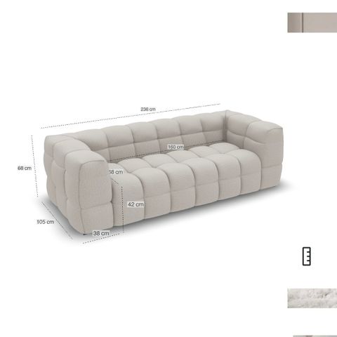 Billie 3-seter sofa fra Sleepo