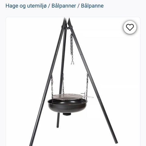 Bålpanne og stekeplate fra Espegard