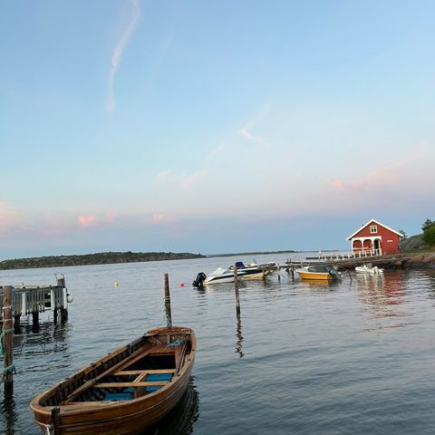 Kunstfoto på lerret med motiv fra Husøy, Tønsberg.