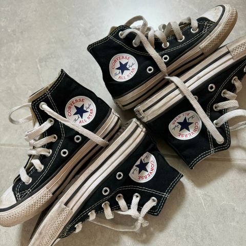 Converse barn svart str 27 og 28