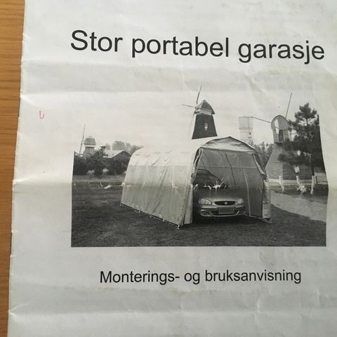 Stor portabel garasje