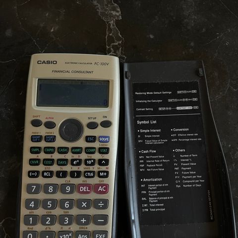 casio financial calculator fc-100v