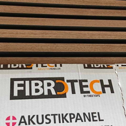 Fibrotech akustikpanel valnøtt 3 stk