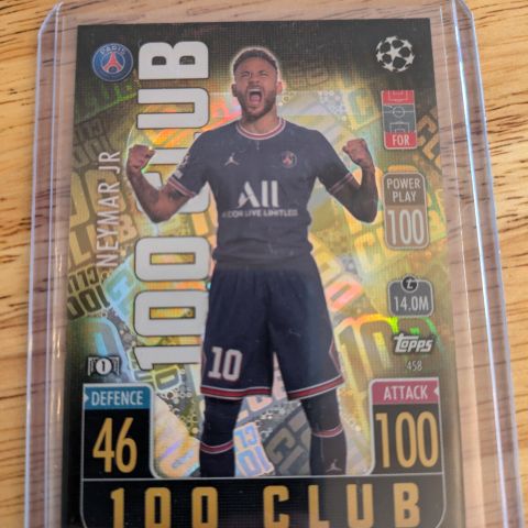 Neymar Jr, topps match attax, 2021-22