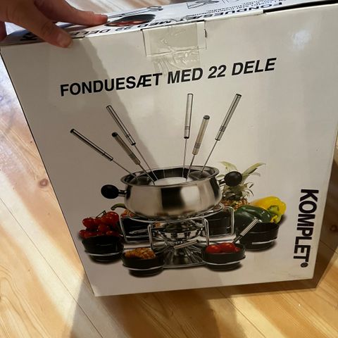 Fonduesett med 22 deler