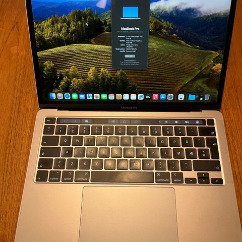 MacBook Pro (13-inch, 2020, Four Thunderbolt 3 ports) 512 GB lagringsplass