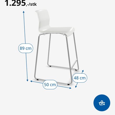 Ikea bar stole hvit