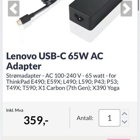 USB C PC lader