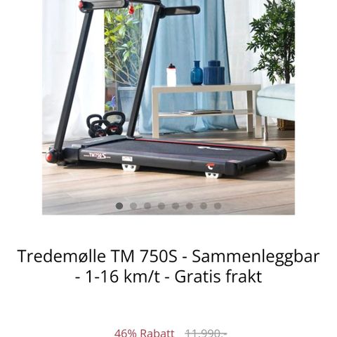 Sammenleggbar tredemølle