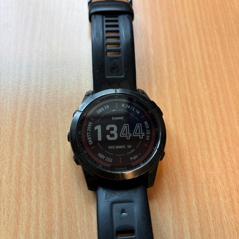 Garmin Fenix 7X Solar sportsklokke, grå/svart 51 mm