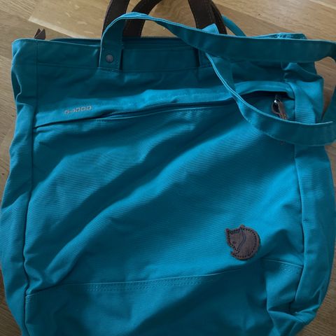 Fjällräven totebag i tyrkis