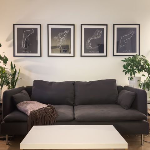 Mørk grå sofa - IKEA Søderhamn 3-seter *RESERVERT*