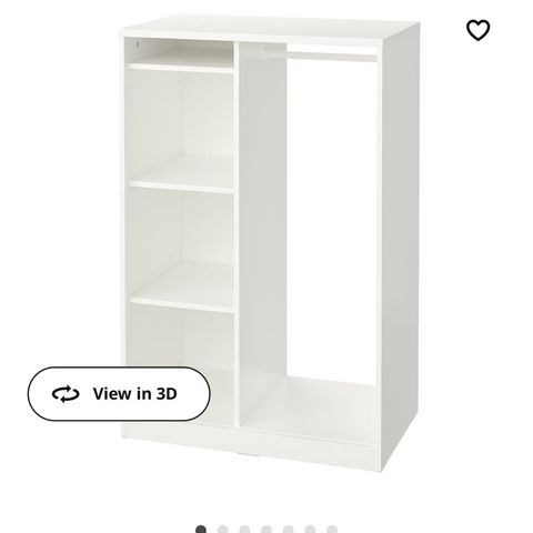 IKEA-syvde åpen garderobe