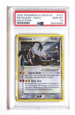 Pokemon gold star rayquaza PSA 10