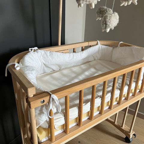 Babybay bedsidecrib i natur