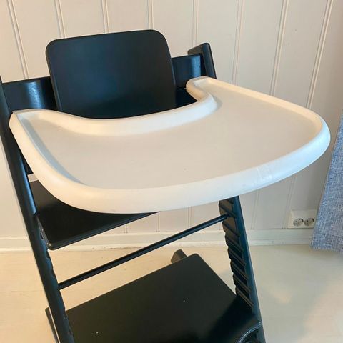 Tripp Trapp chair with backrest, brace and dining tray