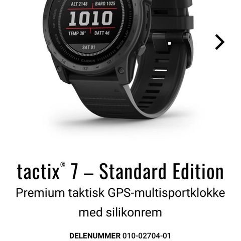 **Garmin Tactix 7 til salgs!**