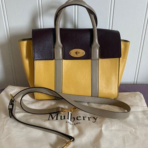 Mulberry Small Bayswater in Oxblood, Dune & Sunflower Smooth Calf