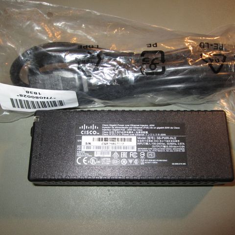 Cisco SB-PWR-INJ2 PoE-injektor 30W