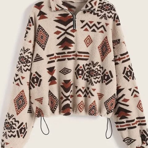 Boho fleece genser