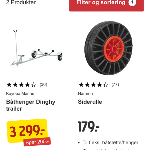 Liten båthenger uregistrert